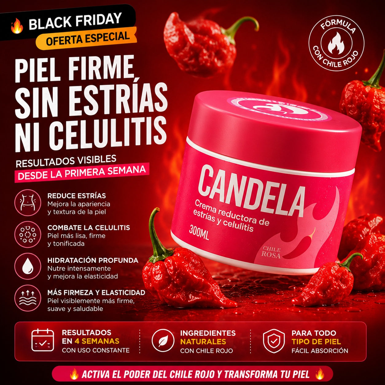Candela crema reductora para estrías
